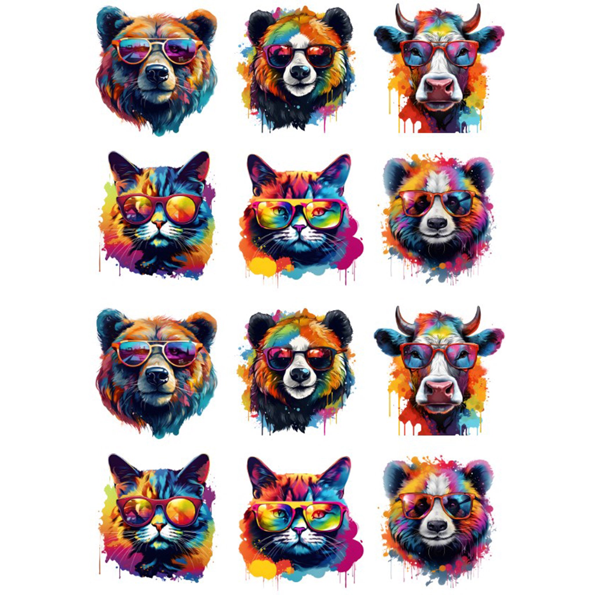 A4 Animal Glasses 4