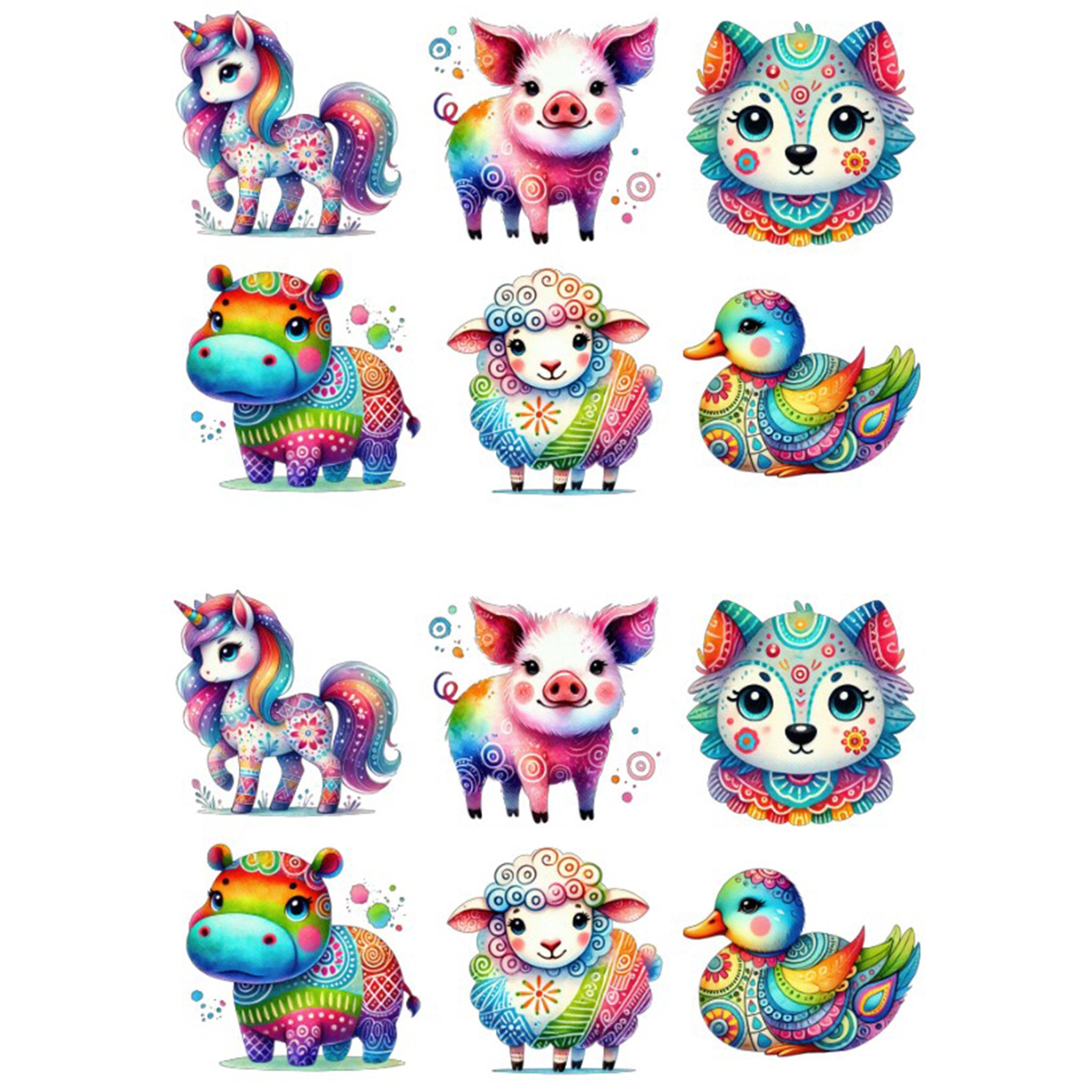 A4 Colourful Animals 2