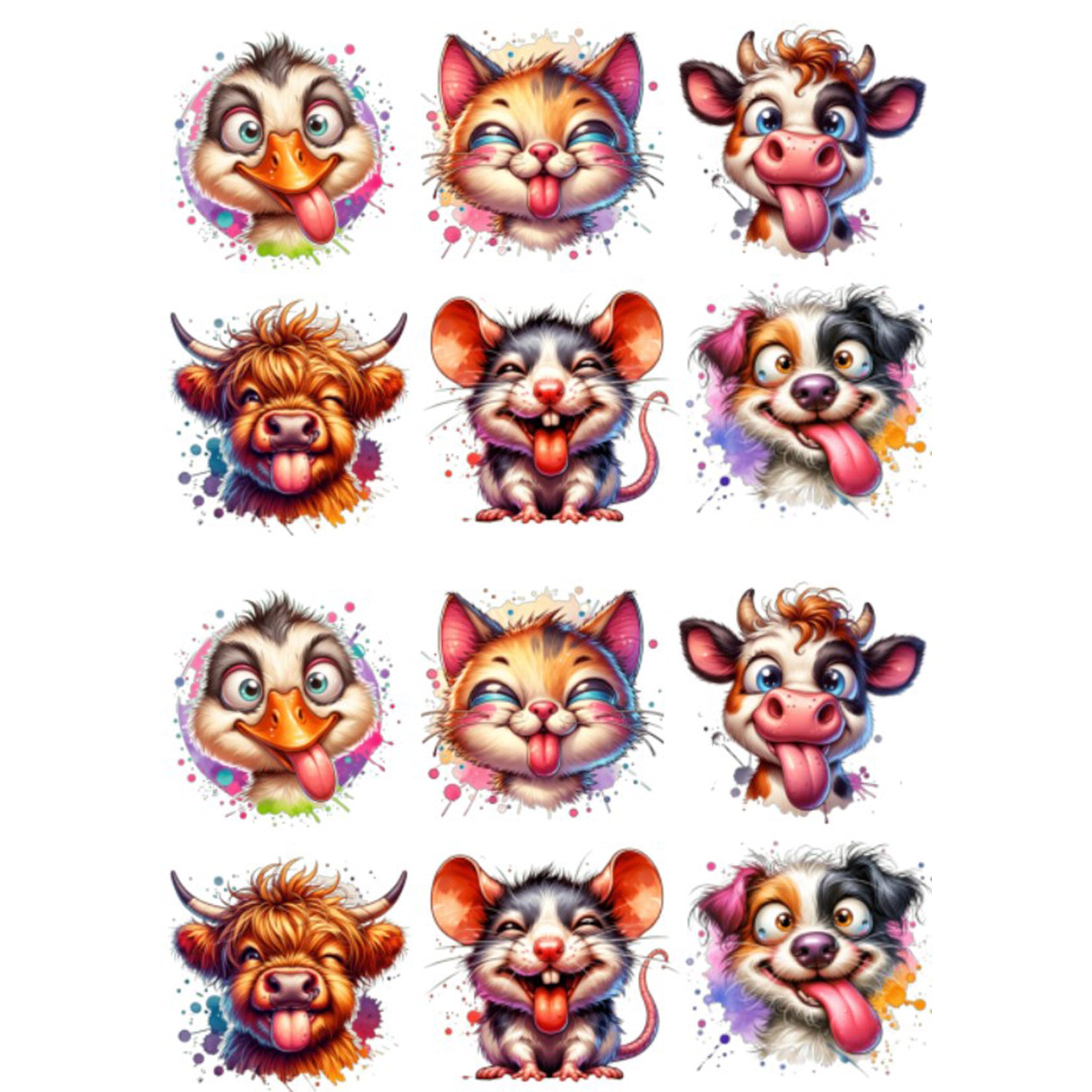 A4 Animal Tongue Out