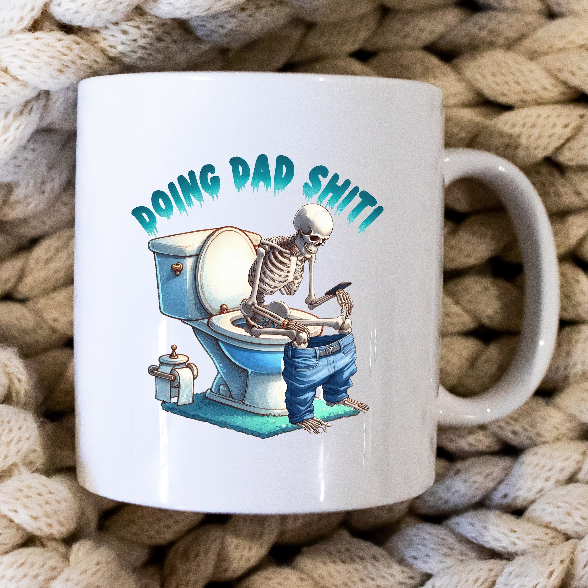 Skeleton Dad Toilet Shit