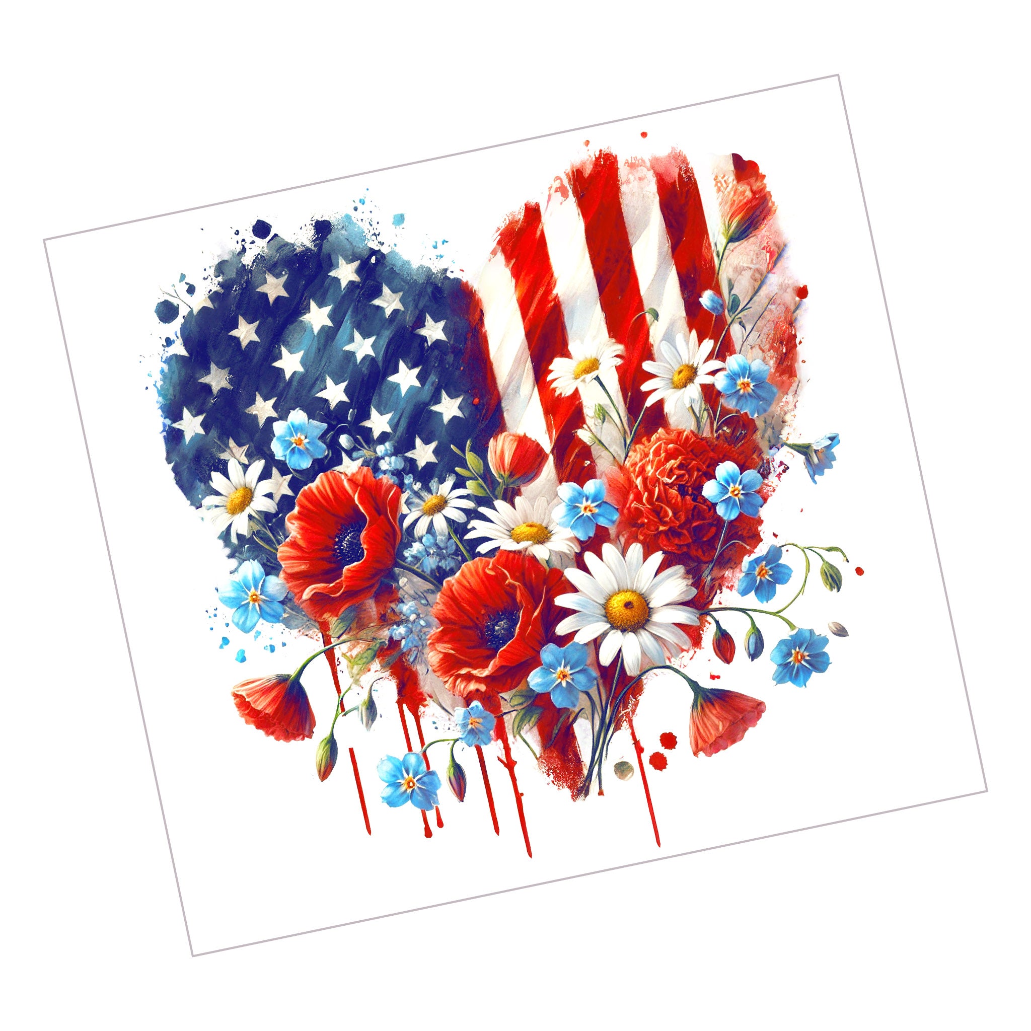 USA Heart Flowers