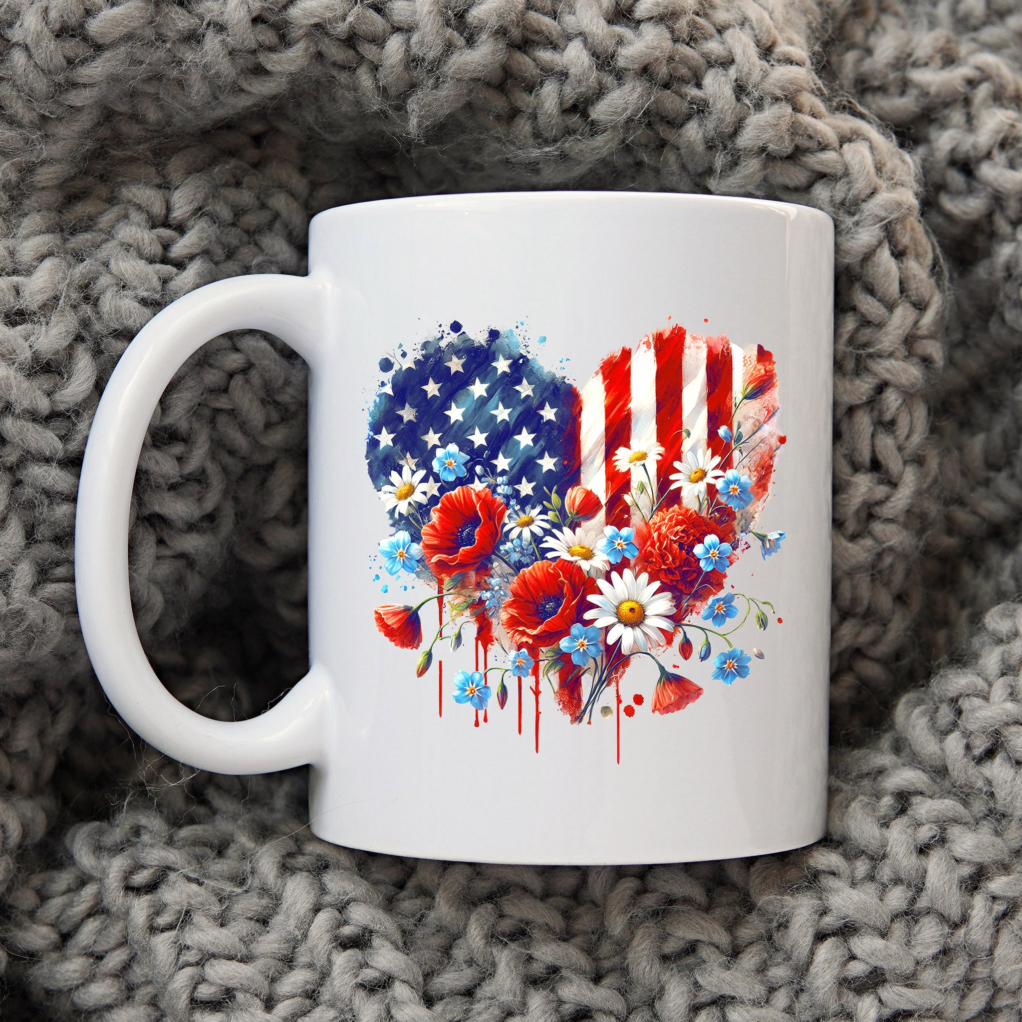 USA Heart Flowers
