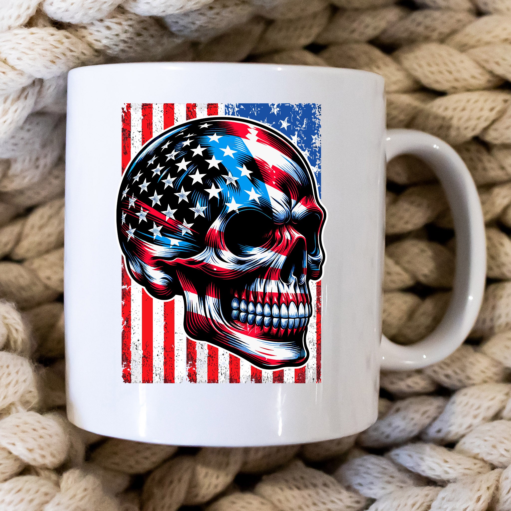 USA Skeleton Flag
